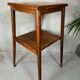 Vintage (tall) side table / plant table on wheels