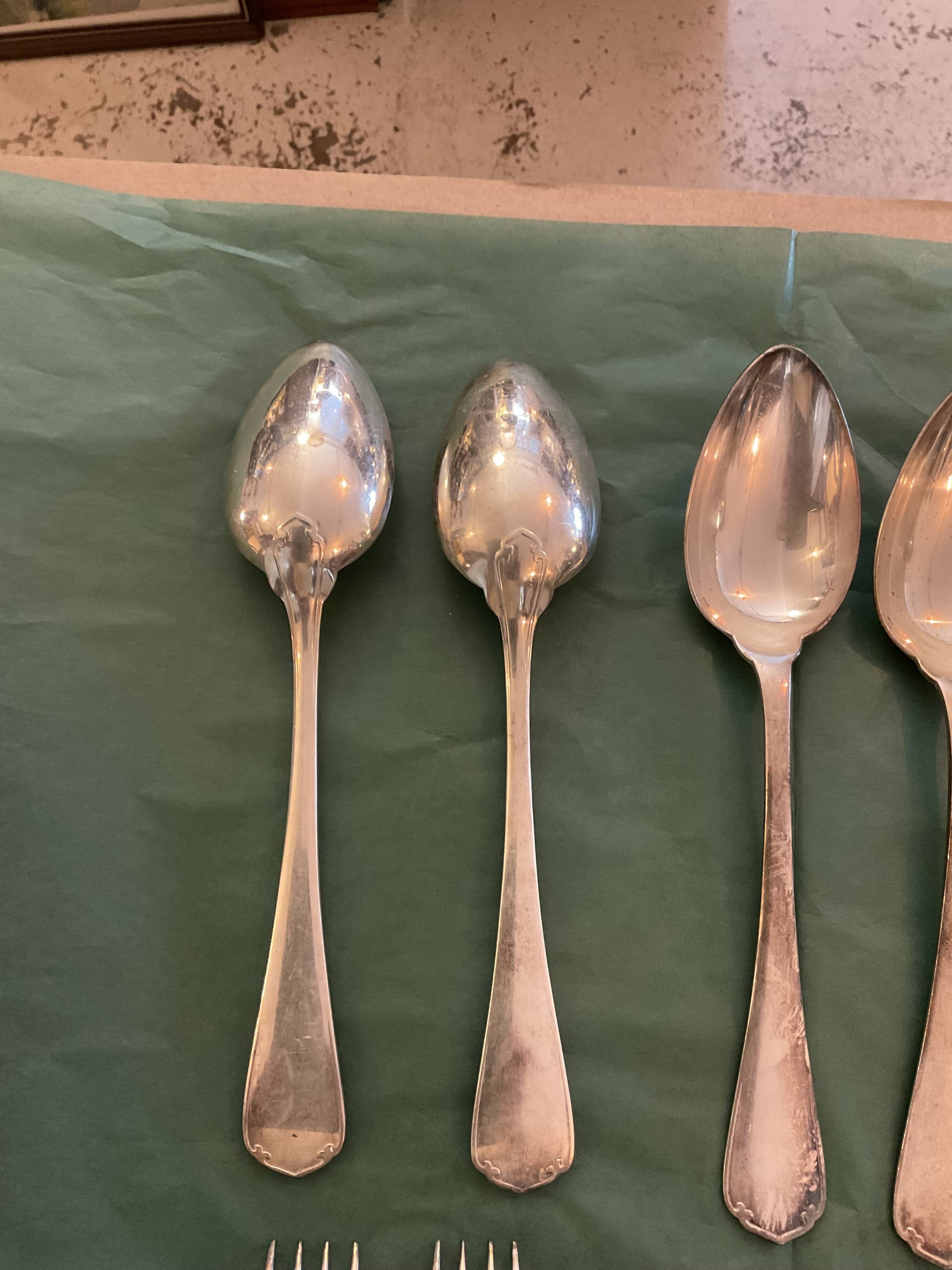 Set of 11 forks and 11 spoons Christofle Japan model