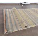 1960s Turkish Runner Handwoven Wool Flatweave Kilim Rug 75x332