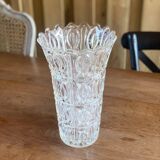 Grand vase vintage en verre ciselé