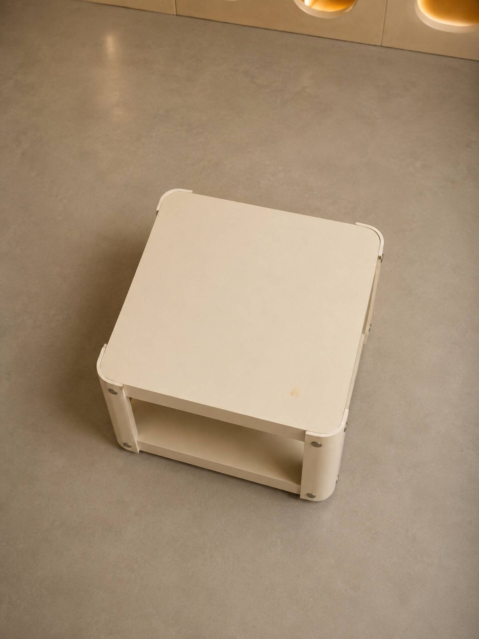 Table basse vintage Space Age – design futuriste années 70 – double pl
