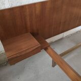 Lit scandinave en teck vintage