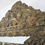 Repulsed brass parecloses mirror early 20th 36 cm x 66 cm