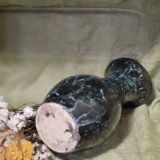 Enameled stoneware vase
