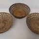 Set of 3 Vintage woven rattan baskets