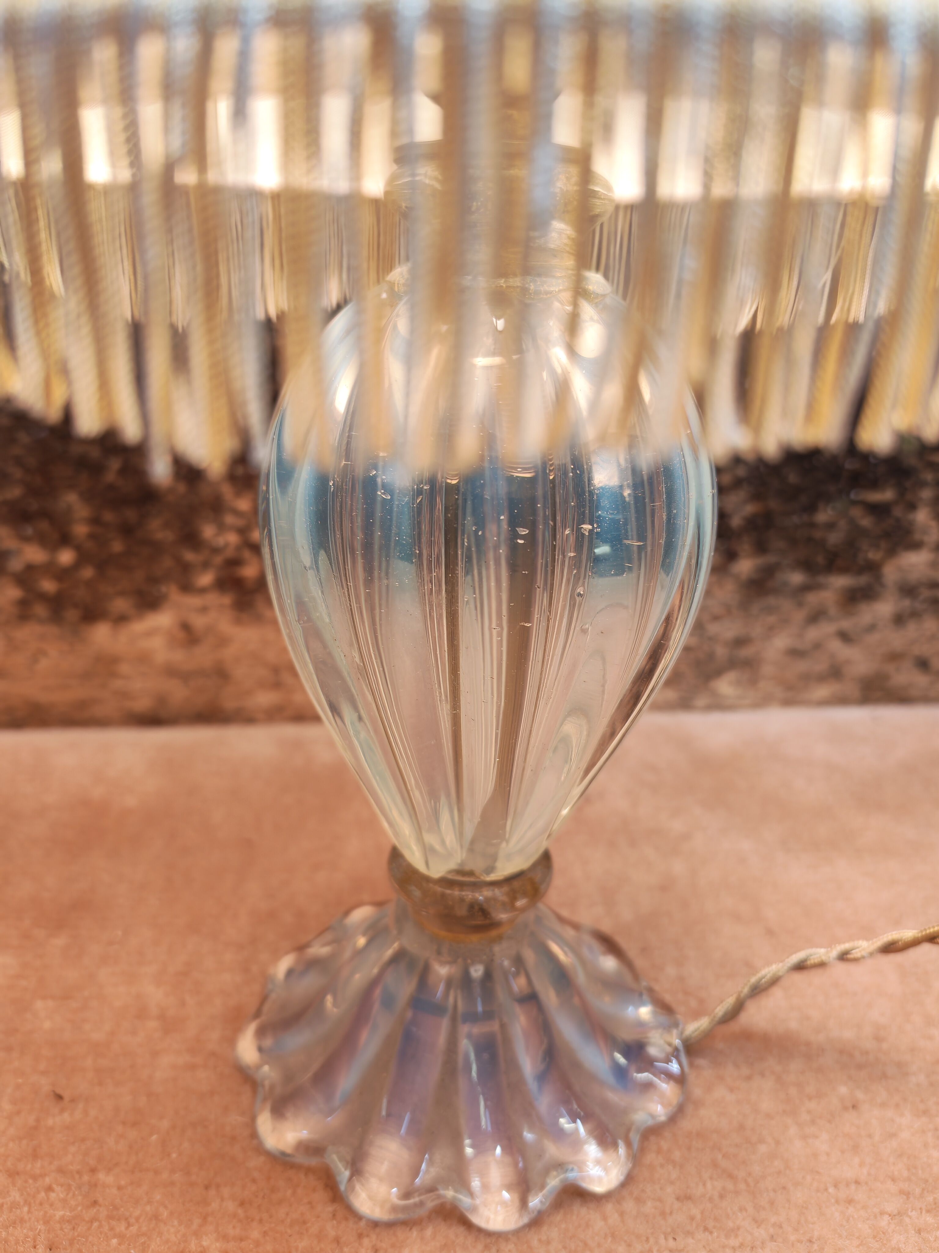 Murano glass table lamp attributed to Barrovier & Toso