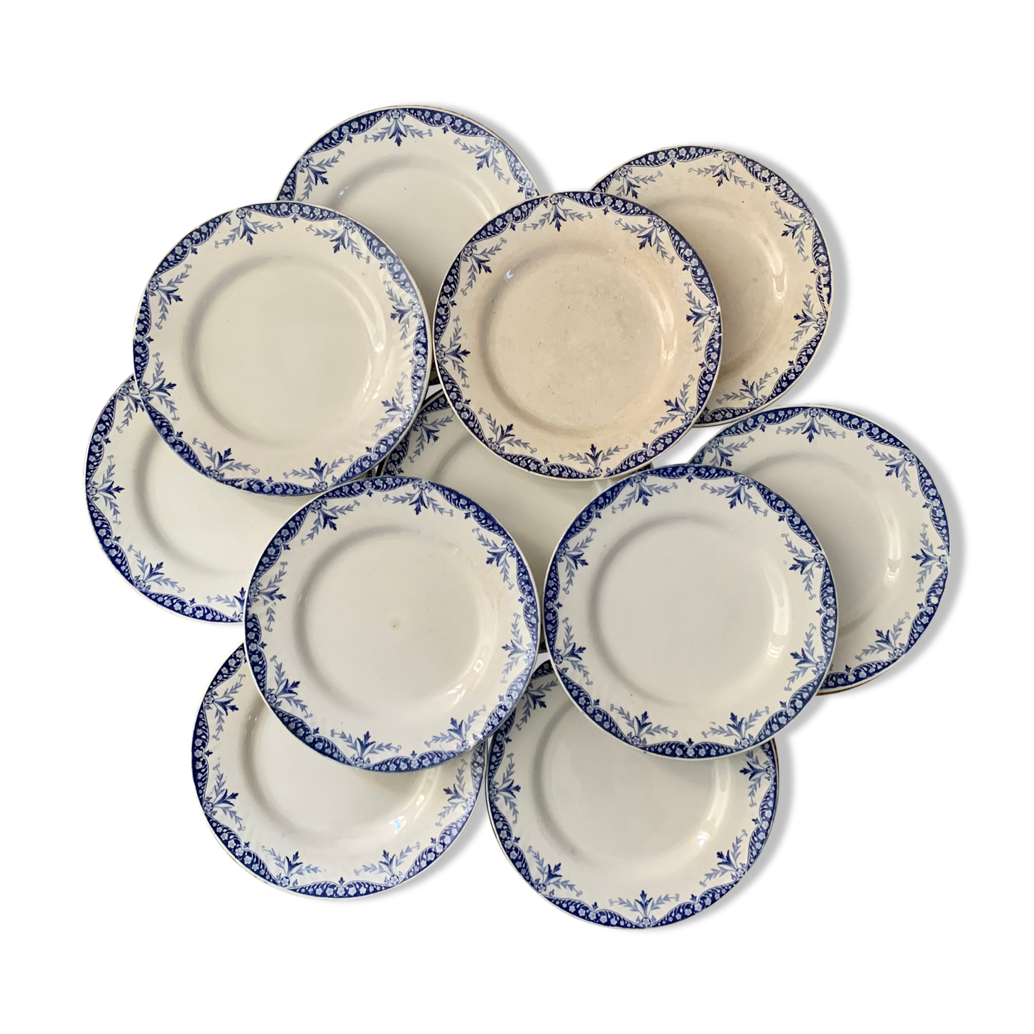 11 Gien porcelain plates