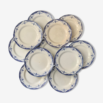 11 assiettes plates porcelaine de Gien