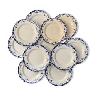 11 Gien porcelain plates