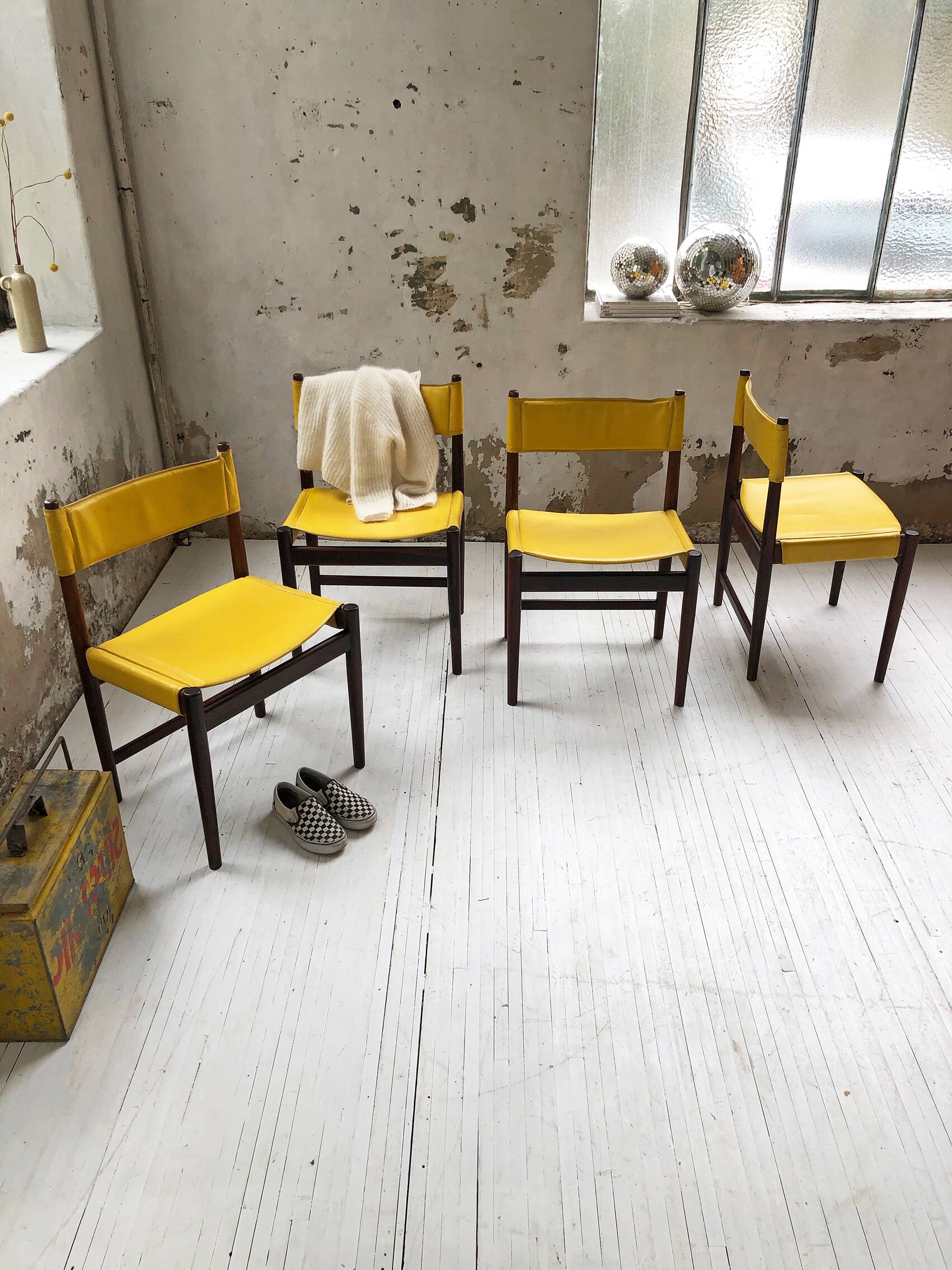 Rosewood leather chairs by Arne Vodder for Sibast