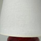 Red ceramic table lamp from the 70s