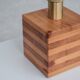 Pine Mid-Century Square Italian Mid-Century Table Lamp