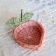 Small vintage colorful rattan fruit-shaped basket