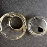 Sucrier Art-Deco - Verre - Bois et Métal