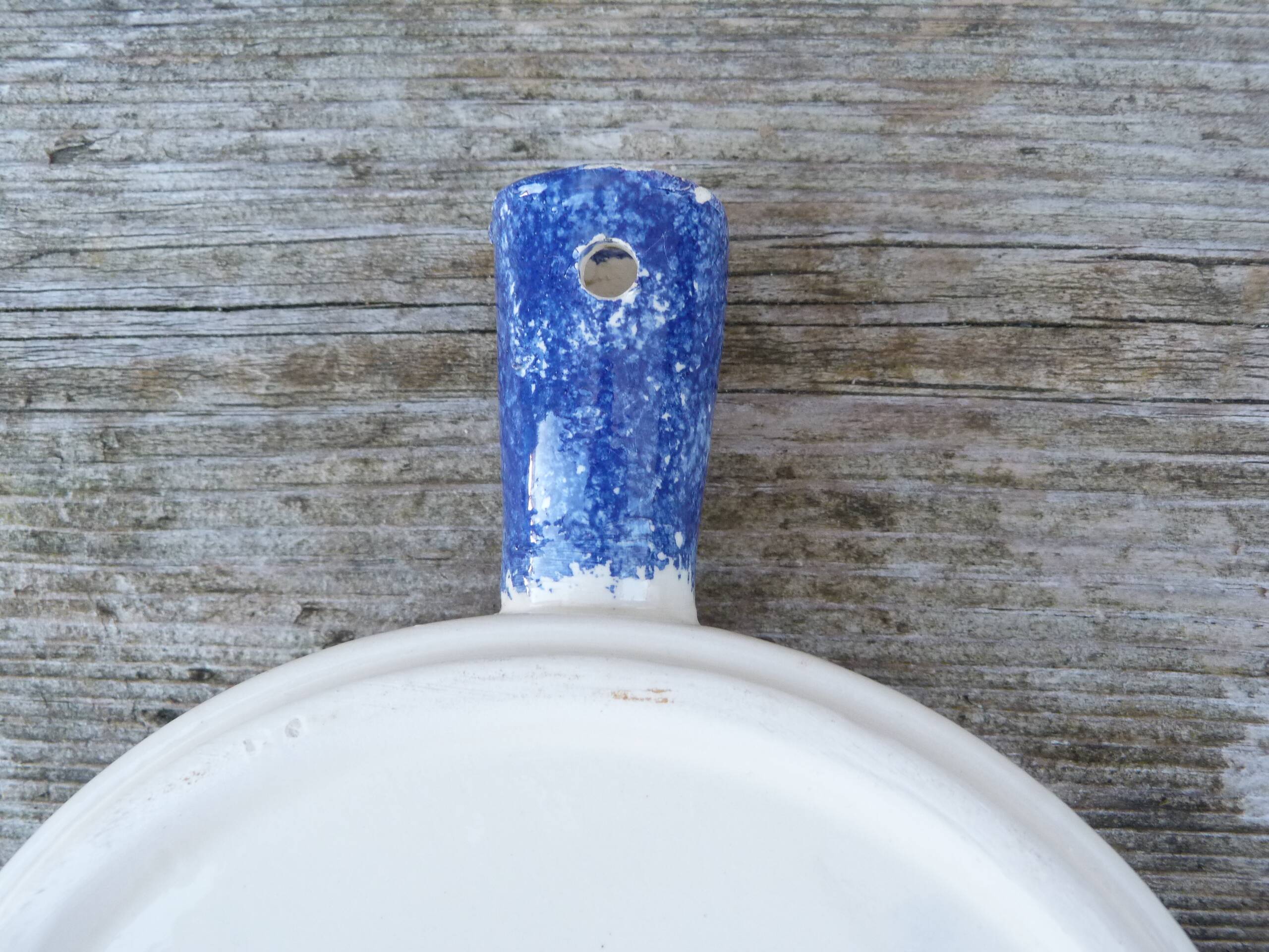 Small vintage Breton ceramic handmade dish