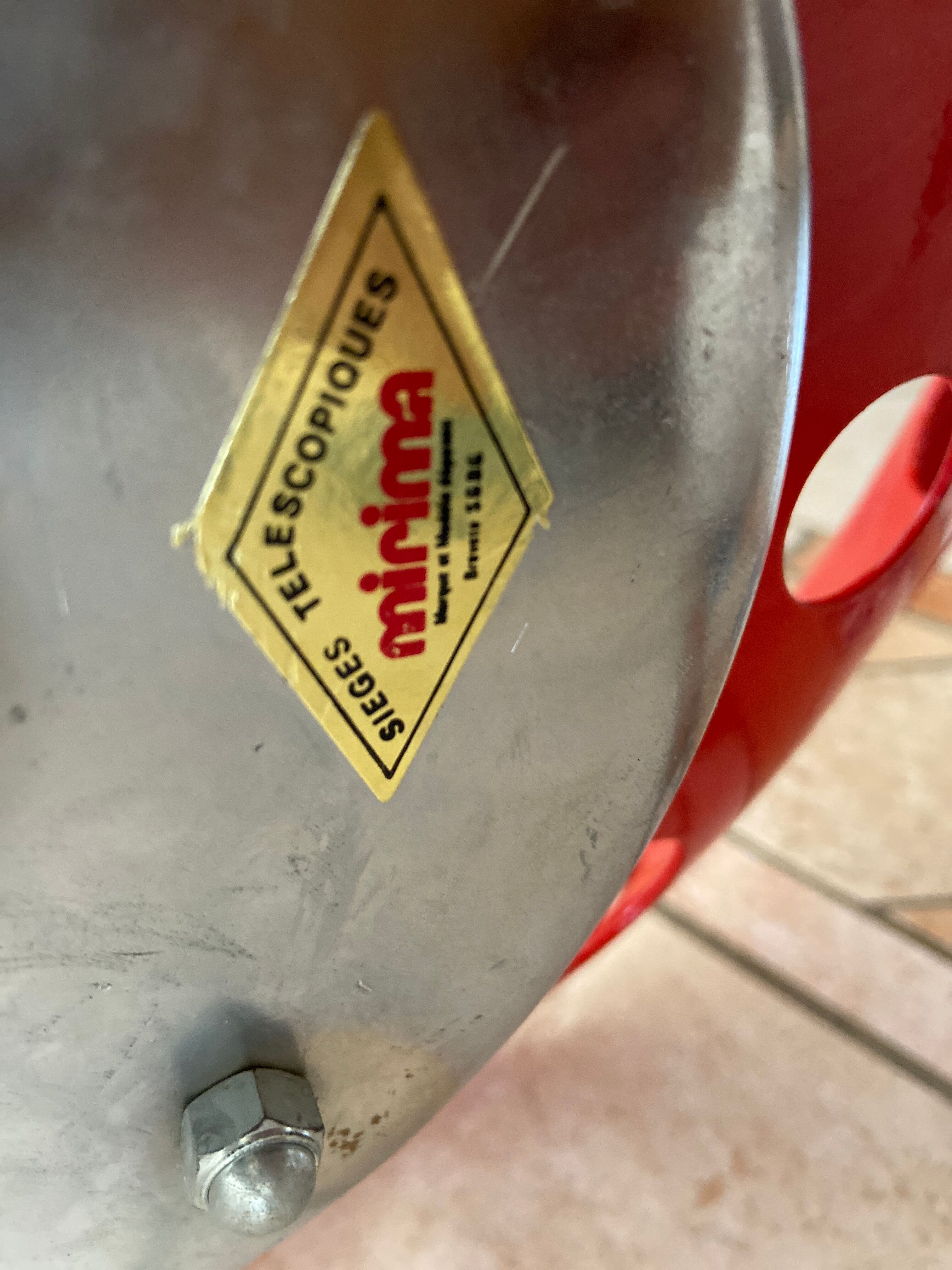 Adjustable stool by Etienne Fermigier for Mirima, 1970s