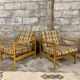 Pair of Scandinavian armchair fabric tiles