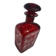Antique Bohemian Crystal Carafe Egermann Ruby Red Engraved.