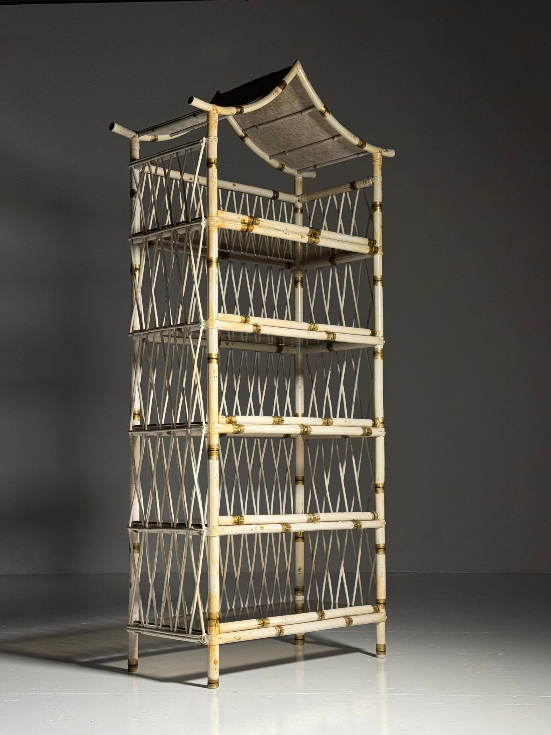 Bamboo cabinet Asian style 1980