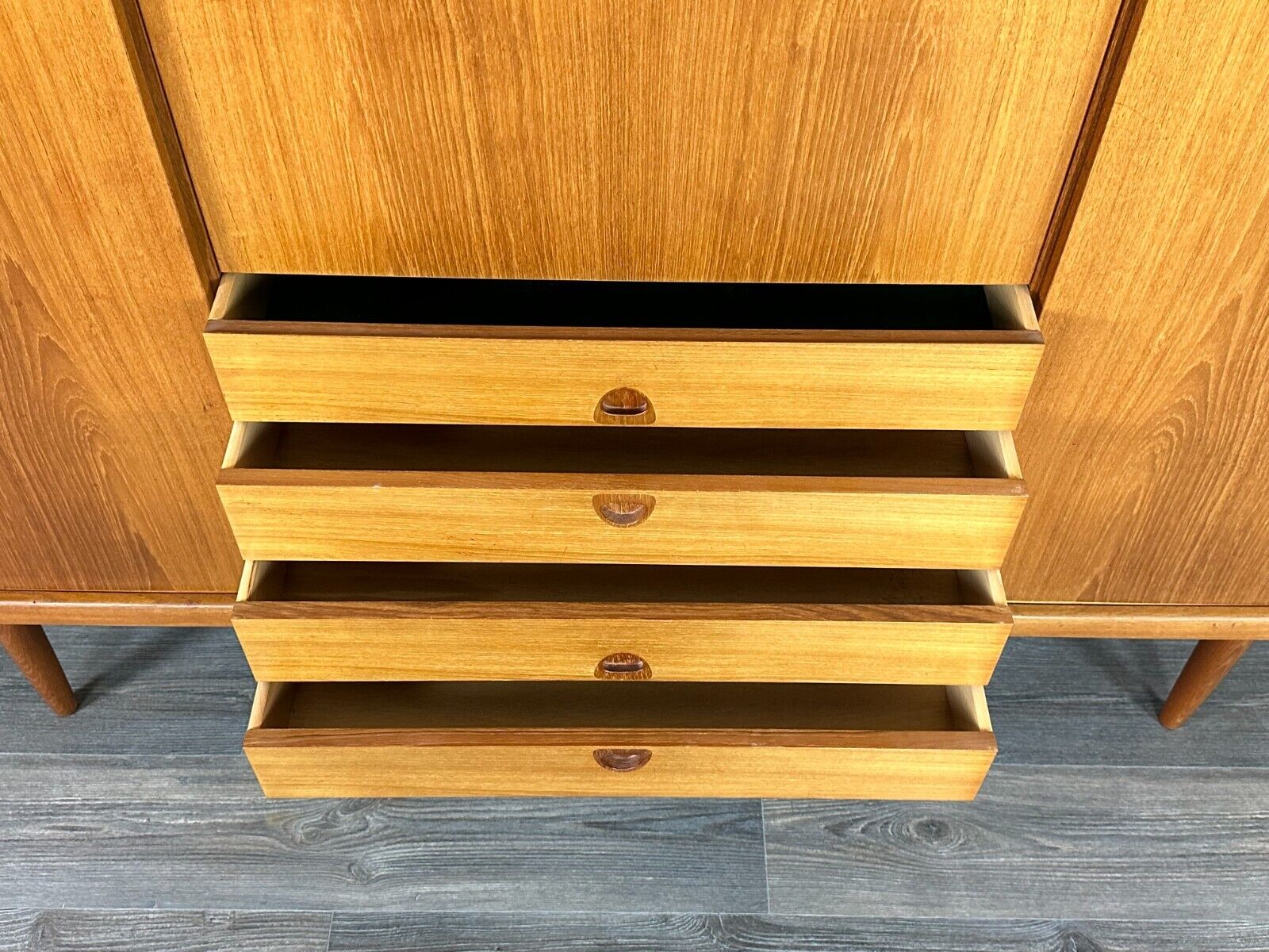 60s 70s teak sideboard highboard H.W. Klein Bramin Danish Modern Design