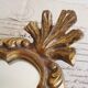Vintage mirror resin effect golden wood