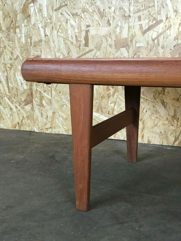 Table en teck table basse design danois avec miroir années 60