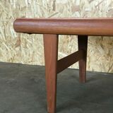 Table en teck table basse design danois avec miroir années 60