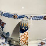 Two Gien earthenware chocolate cups