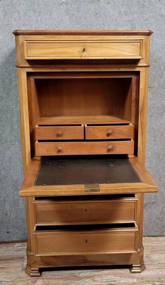 Napoleon III period secretary in a faux walnut chest of drawers