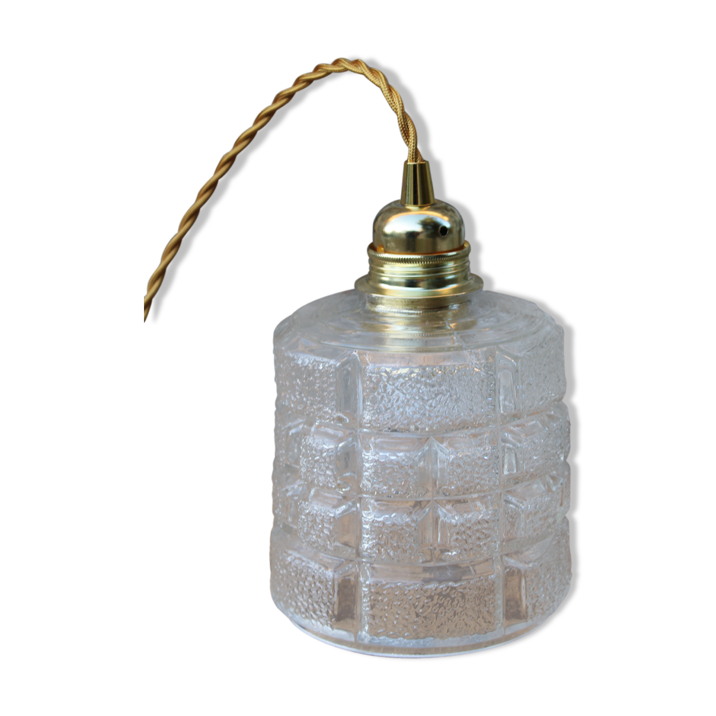 Moulded glass walk-in lamp