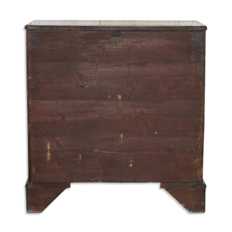 Antique Sheraton style commode by F. Thomas in hardwood and satinwood.