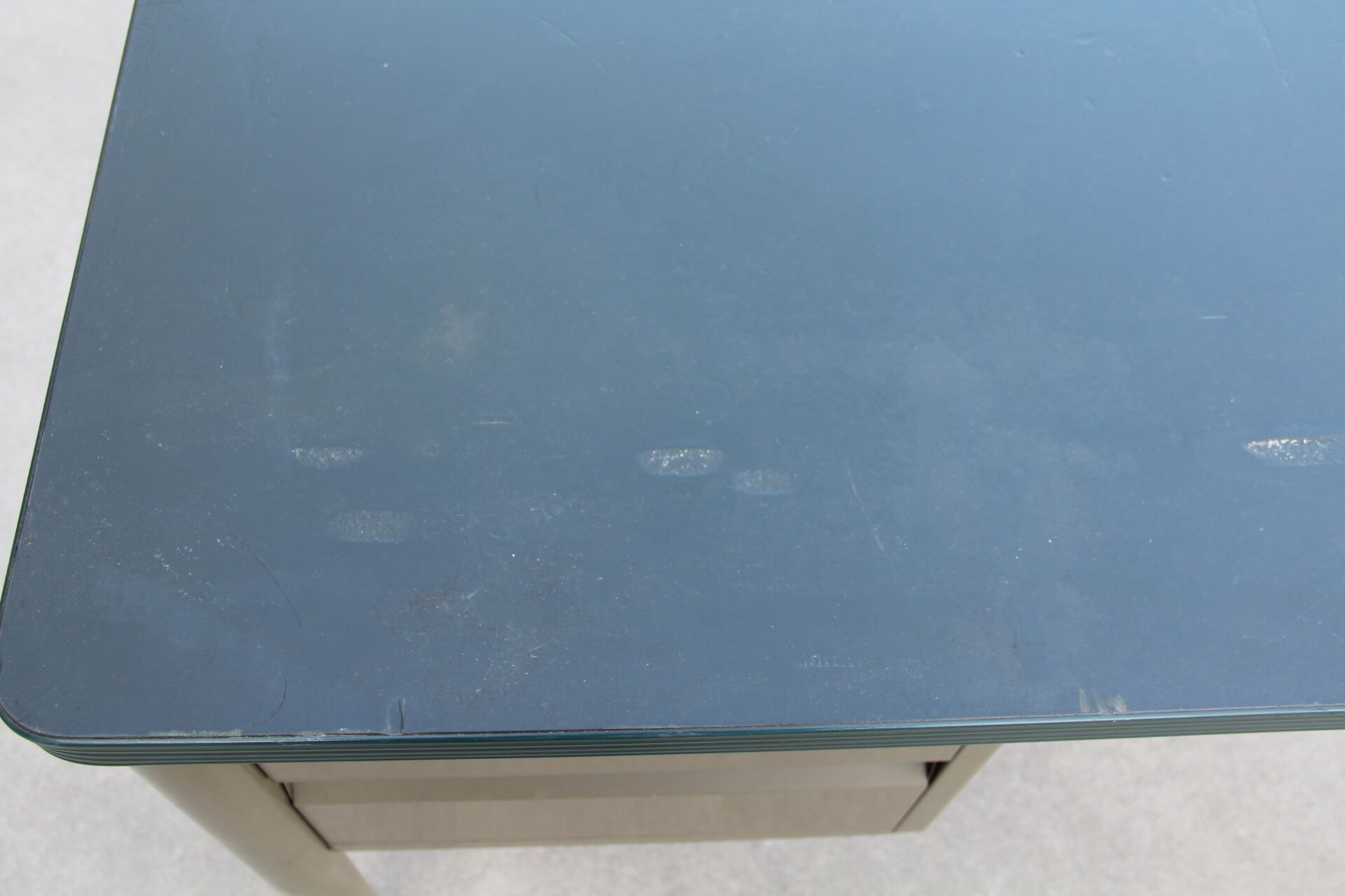 Industrial metal desk