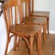 Set of 3 Baumann chairs No. 27 dark beech