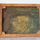 Paysage ochre et brun, huile sur toile signé
