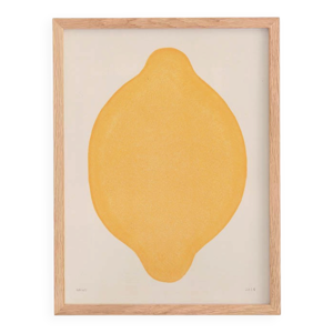 Peinture citron sur papier