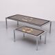 Belarti Ceramic tile Table set of 3 Belgian 1970s