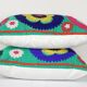 Lot de 2 housses de coussin brodées vintage 41x61 cm