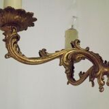 Vintage french bronze ornate detail 5 light chandelier