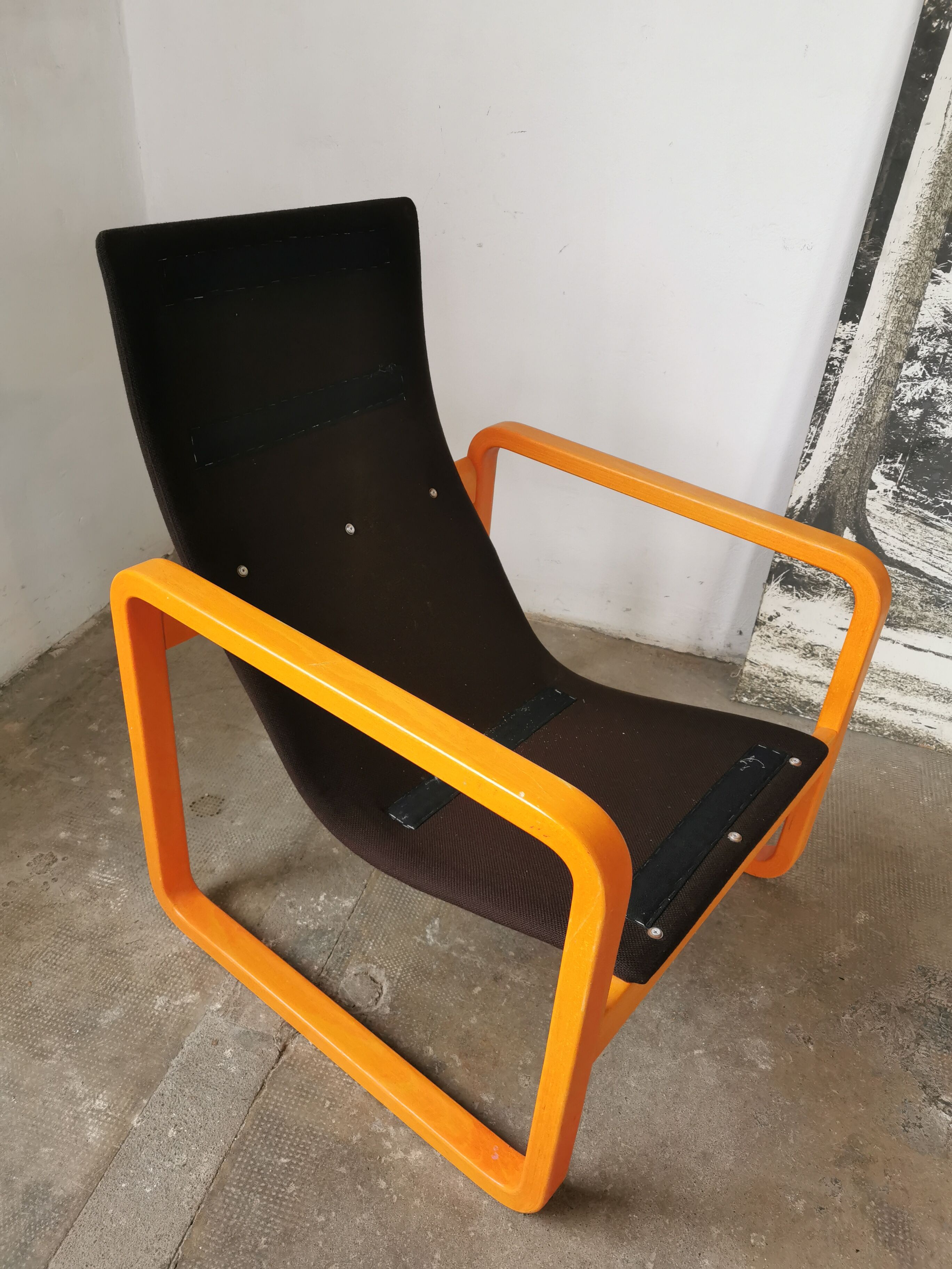 Curved wood armchair Wilkhahn 1980