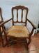 Louis XV oak-style mulched armchairs