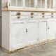 Very large antique pine dresser, 1950, beautiful original patina.