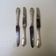 4 old stainless steel table knives by Grossmann