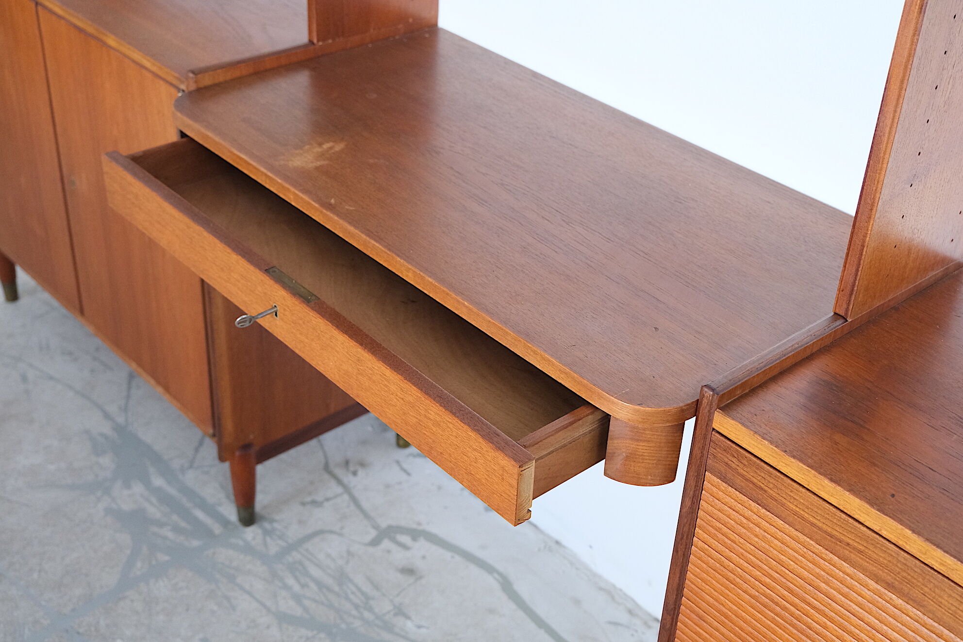 Norwegian Mid Century Modular Standing Shelf, 1960's