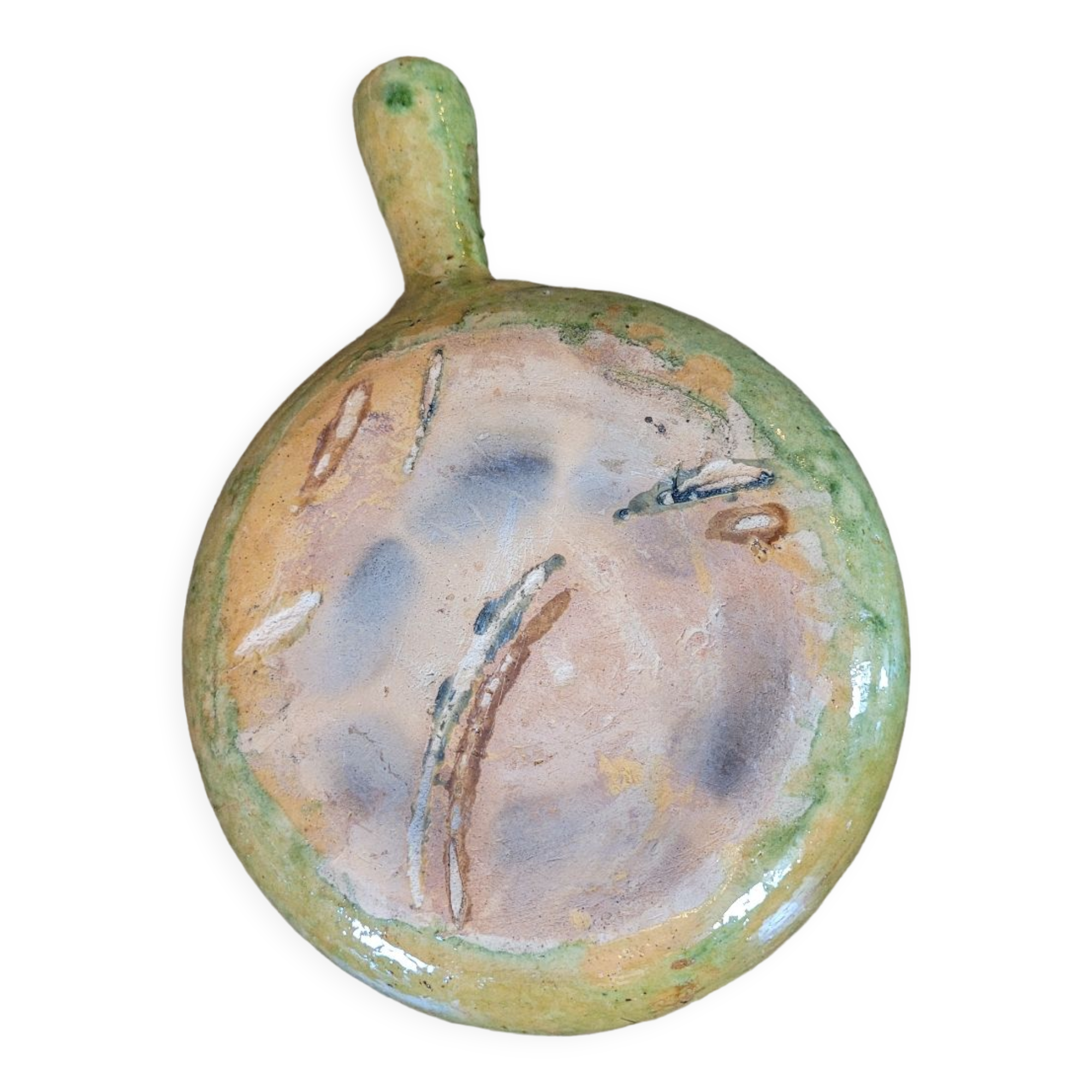 Enamelled clay pan
