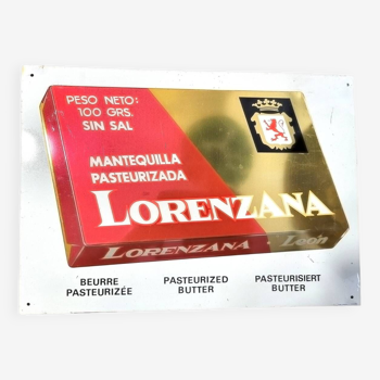 Lorenzana butter advertising sheet