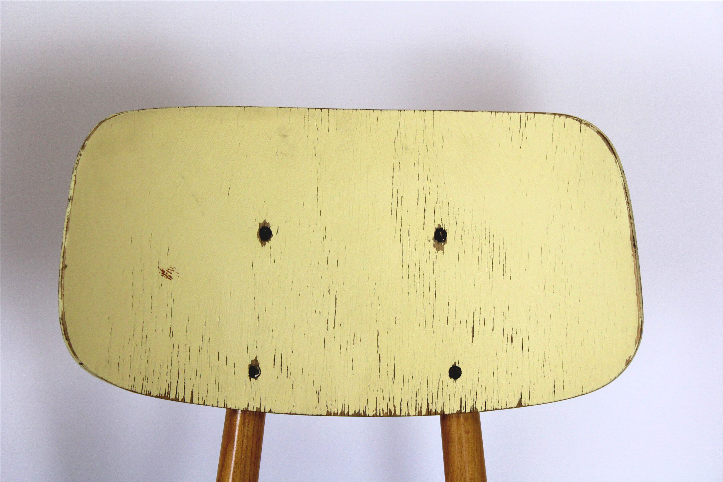 Set of 4 vintage wooden dining chairs from Ton 1960s