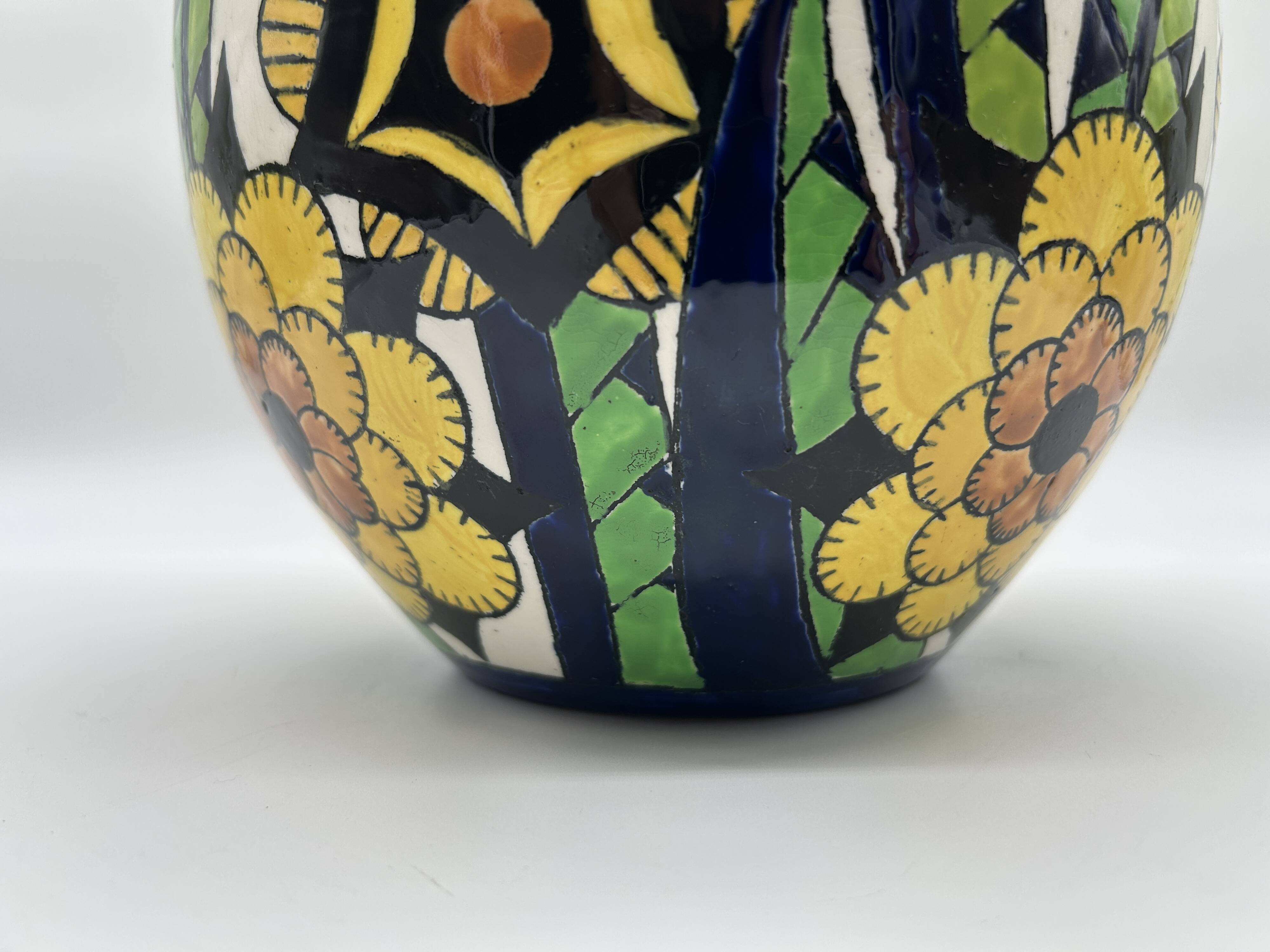 Superb art deco vase - boch freres keramis d1316