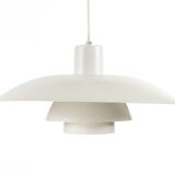 White pendant light PH 4/3 by Poul Henningsen for Louis Poulsen. Denmark 1970s