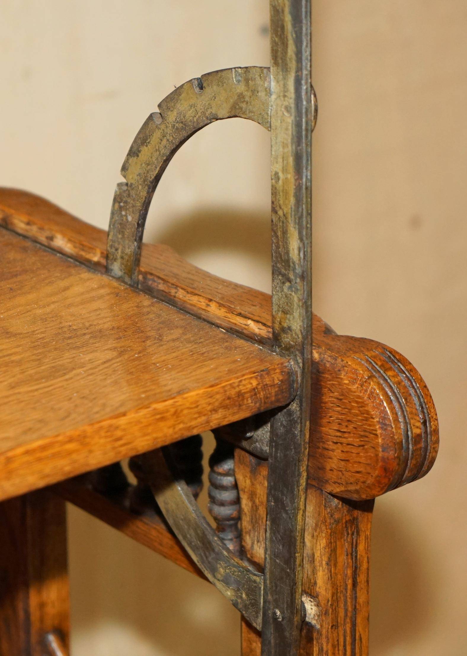Transformable library table by Boeckh Brothers, circa 1910, restored.