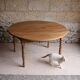 Round walnut table – modular with drop leaves – charming country chic